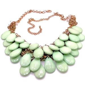 Vintage Statement Gold Tone Layered Bib Necklace 17” With 8” Extender